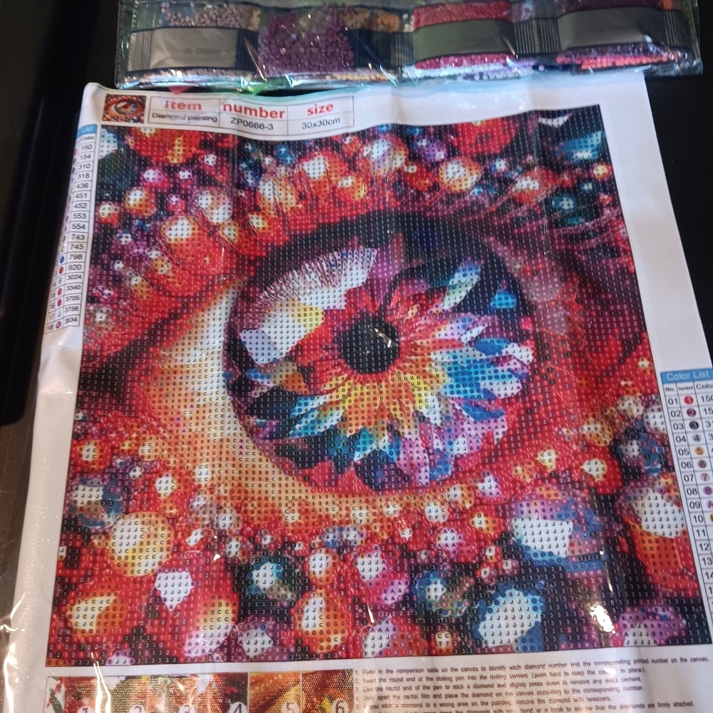 Colorful Eye Diamond Art Painting Kit 30x30